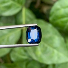 4.20 Carat Natural Loose Deep Ink Blue Tourmaline Cushion Cut Afghan Gemstone