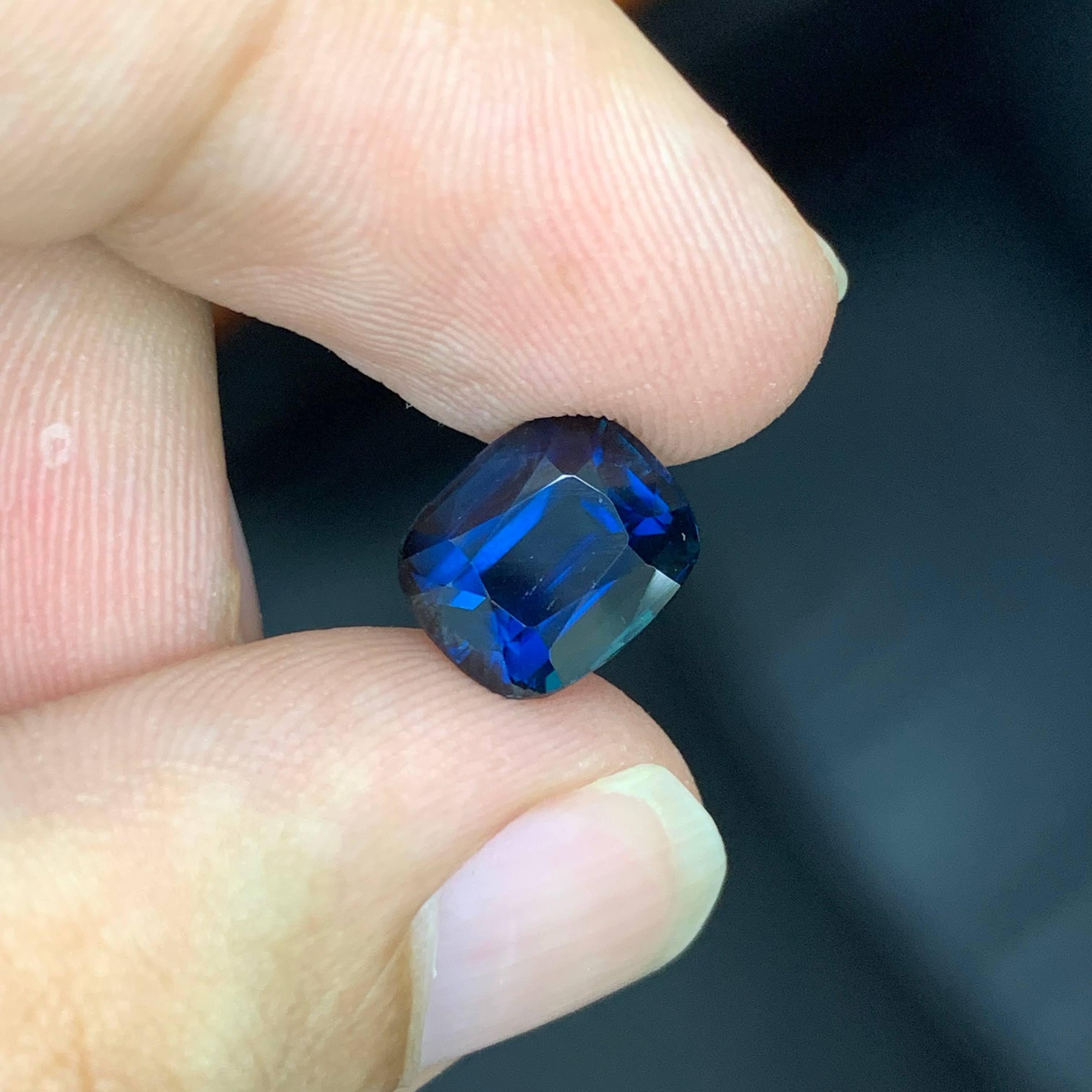 4,20 Karat Natürlicher loser tieftintenblauer Turmalin im Kissenschliff Afghanischer Edelstein für Damen oder Herren im Angebot