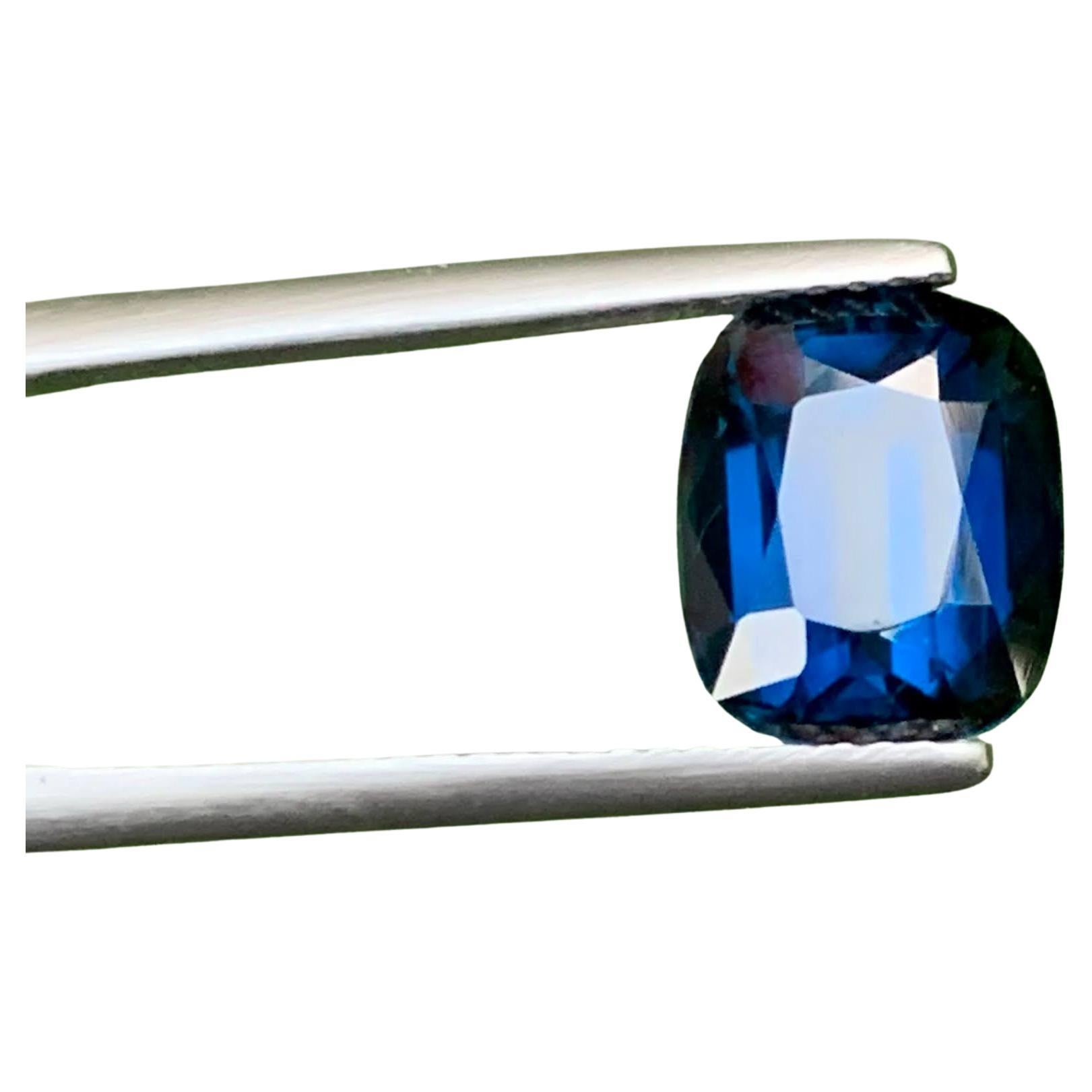 4.20 Carat Natural Loose Deep Ink Blue Tourmaline Cushion Cut Afghan Gemstone (pierre précieuse afghane)