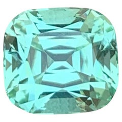 Loupe Clean 4.20 Carat Natural Loose Seafoam Tourmaline Cushion Shape Gem For Loupe Clean 4.20 Carat Natural Loose Seafoam Tourmaline Cushion Shape Gem For