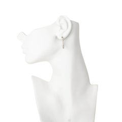 4.20 Carat Round Diamond Pave Gold Hoop Earrings