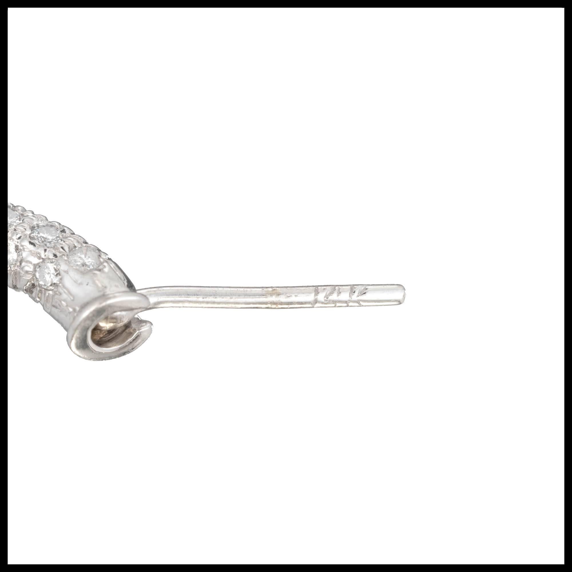4.20 Carat Round Diamond Pave Gold Hoop Earrings 1