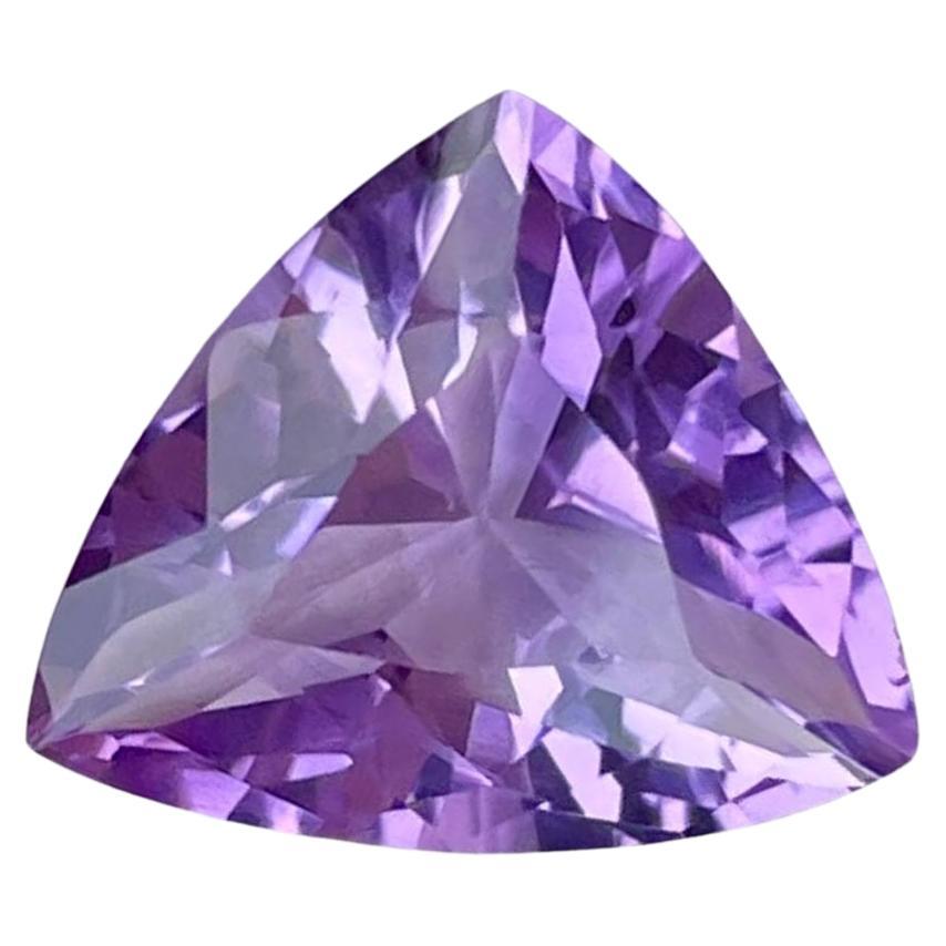 4.20 carats Light Purple Amethyst Trilliant Cut Natural African Gemstone