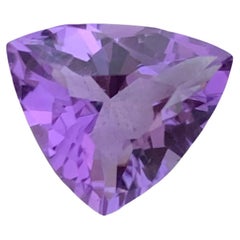 4.20 carats Purple Amethyst Stone Trilliant Cut Natural Brazilian Gemstone