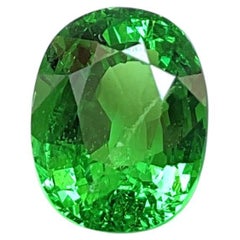 4.20 Carats Top Quality Tanzania Tsavorite Oval Cutstone For jewelry Natural Gem