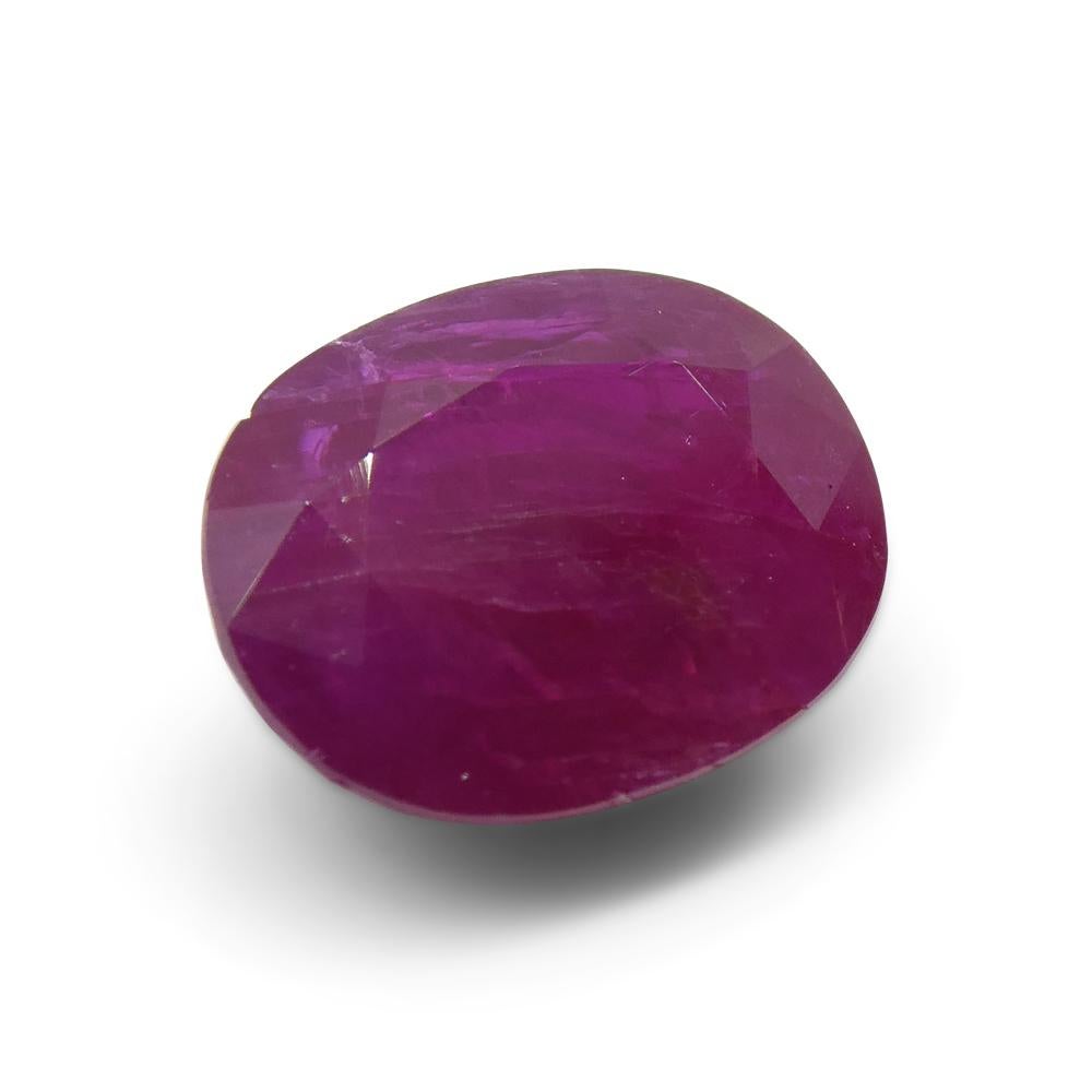 4.21ct Oval Red Ruby from Vietnam For Sale 6