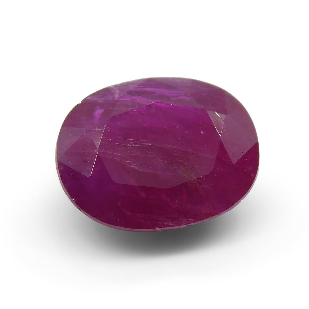 4.21ct Oval Red Ruby from Vietnam For Sale 6