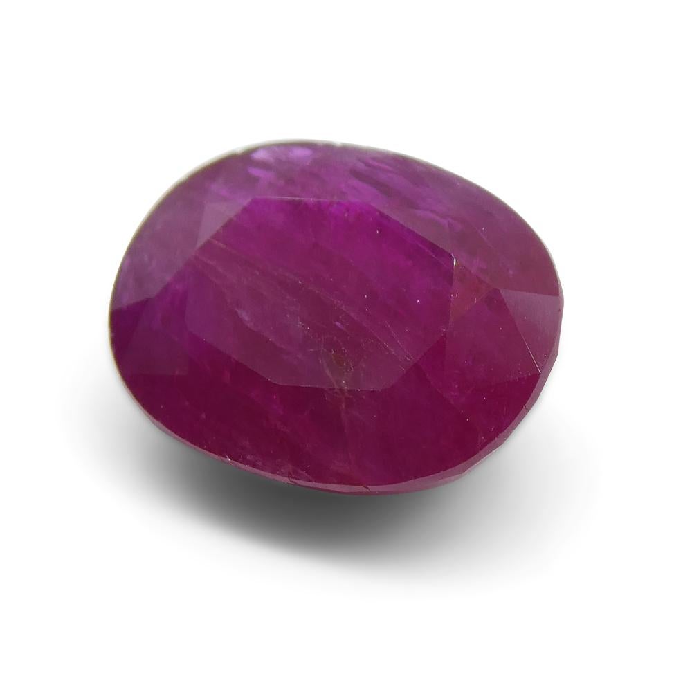 4.21ct Oval Red Ruby from Vietnam For Sale 8
