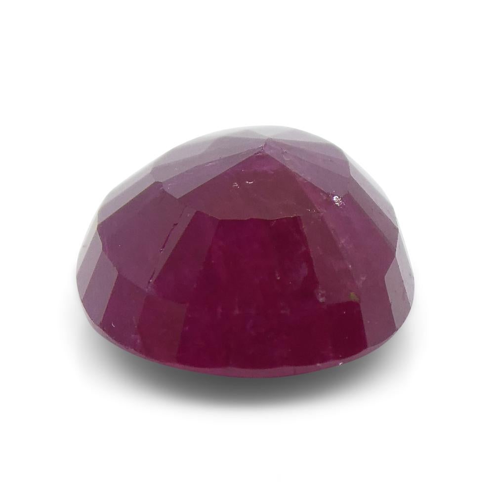 Women's or Men's 4.21ct Oval Red Ruby from Vietnam For Sale