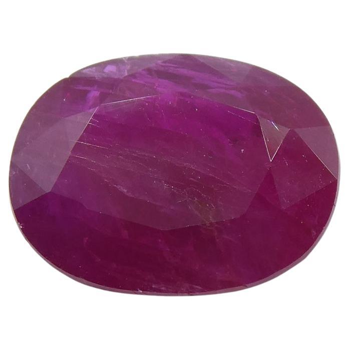 4.21ct Oval Red Ruby from Vietnam For Sale