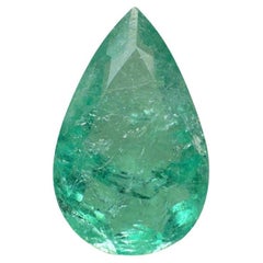 4,22 Carati 16x10 Smeraldo colombiano verde bluastro - Taglio a pera maggio