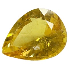 Zaffiro giallo a forma di pera naturale da 4,22 carati