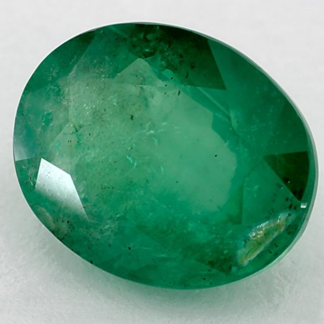 4.22 Karat Smaragd Oval Loser Edelstein (Ovalschliff) im Angebot