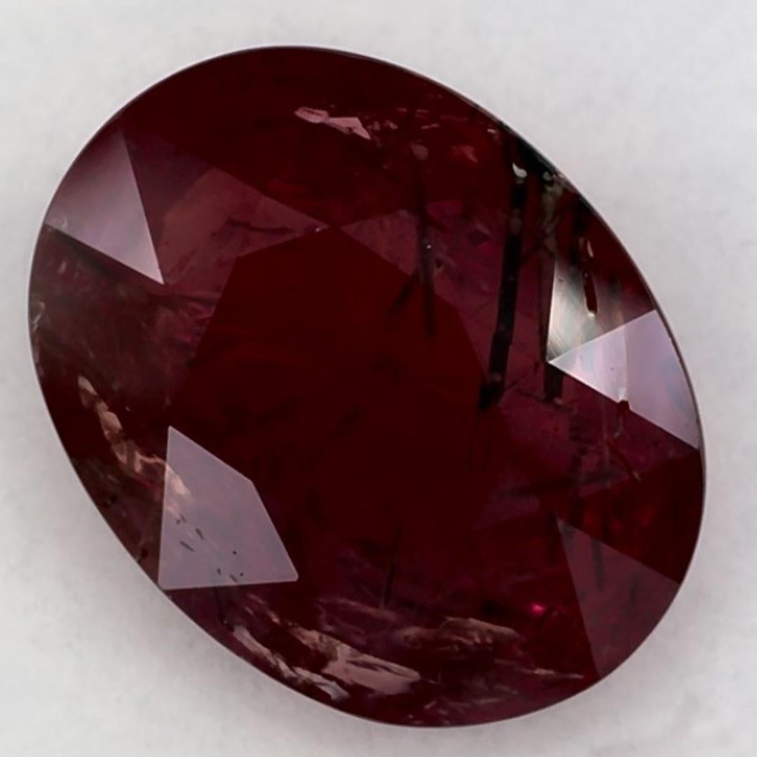 Oval Cut 4.22 Ct Ruby Oval Loose Gemstone For Sale
