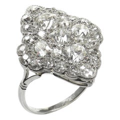 Antique 4.23 Carat Diamond Platinum Art Deco Ring, circa 1920