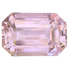 42.35 Carat Natural Loose Baby Pink Kunzite Stone Emerald Cut Afghan Gemstone