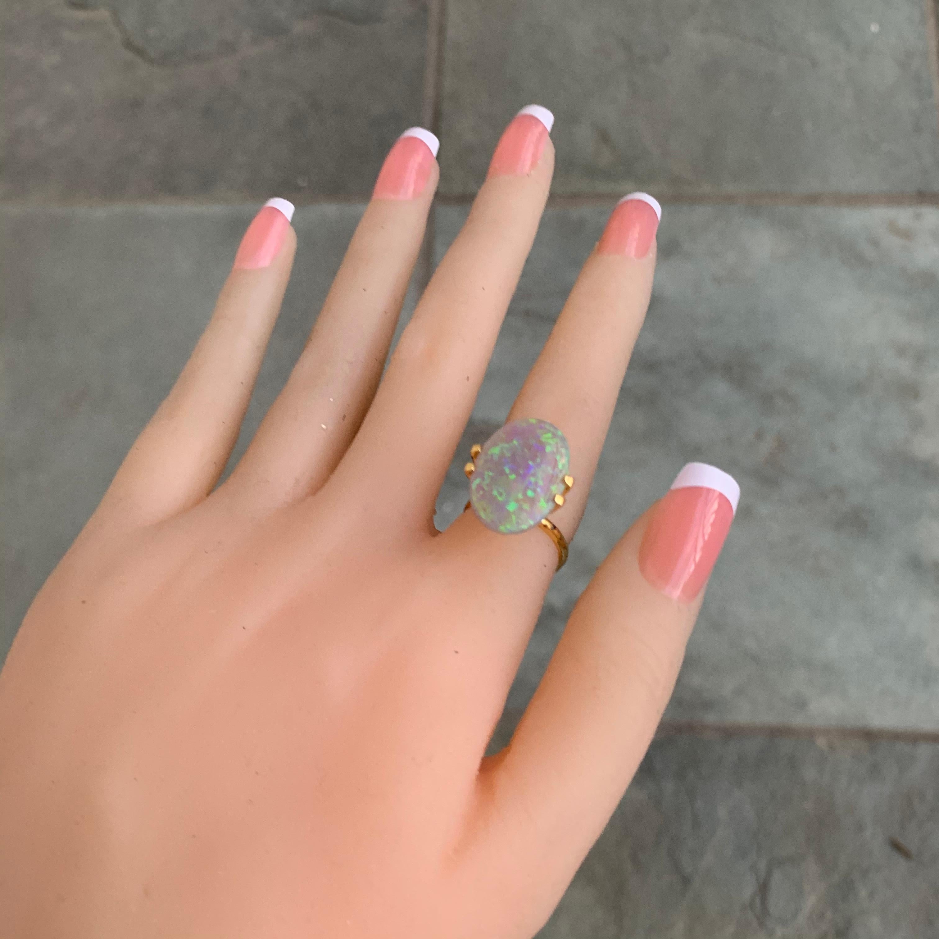 4,24 Karat Weißer Opal Lose Edelstein Damen im Angebot