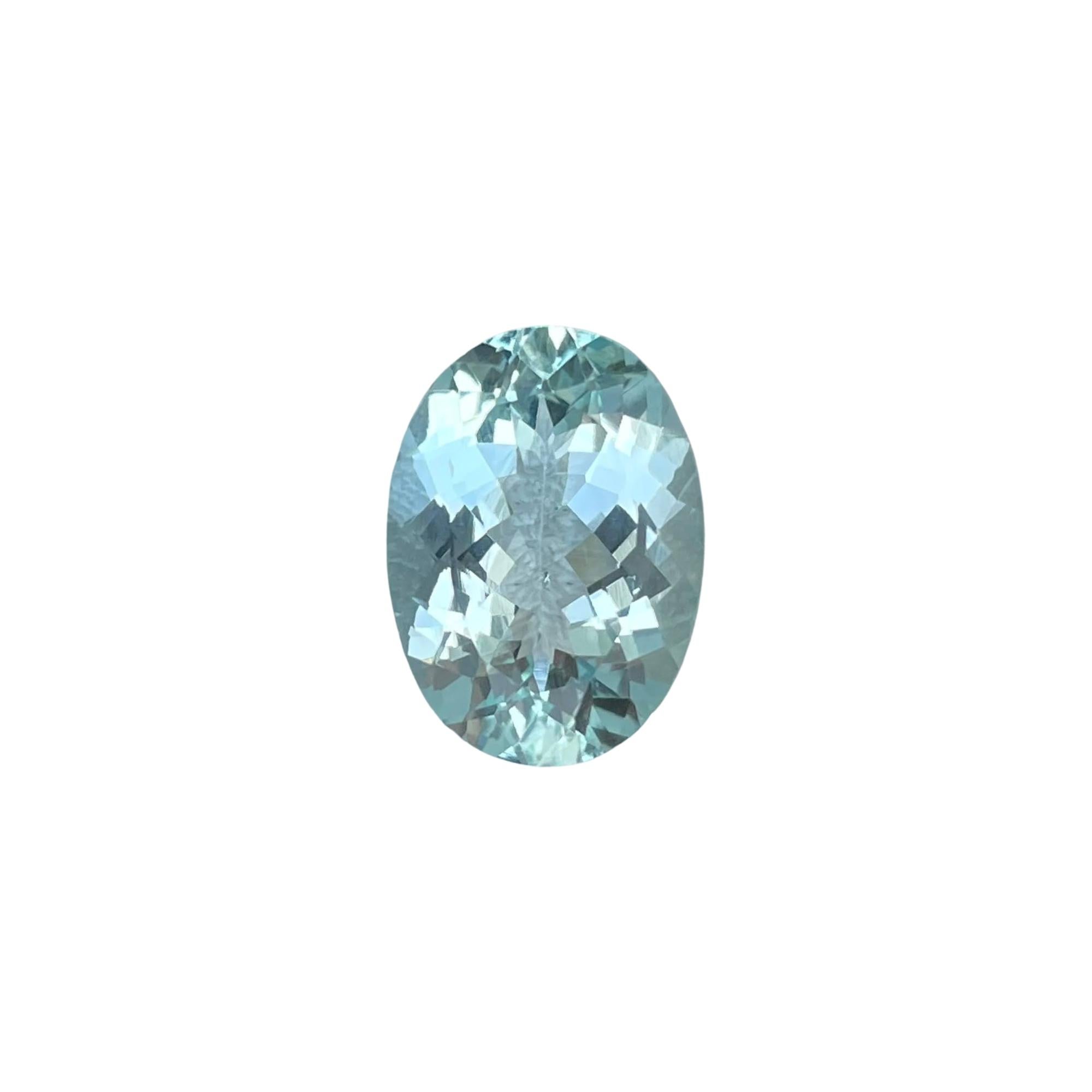 4,24 quilates Piedra Aguamarina Azul Talla Ovalada Piedra Preciosa Africana Natural en venta 3