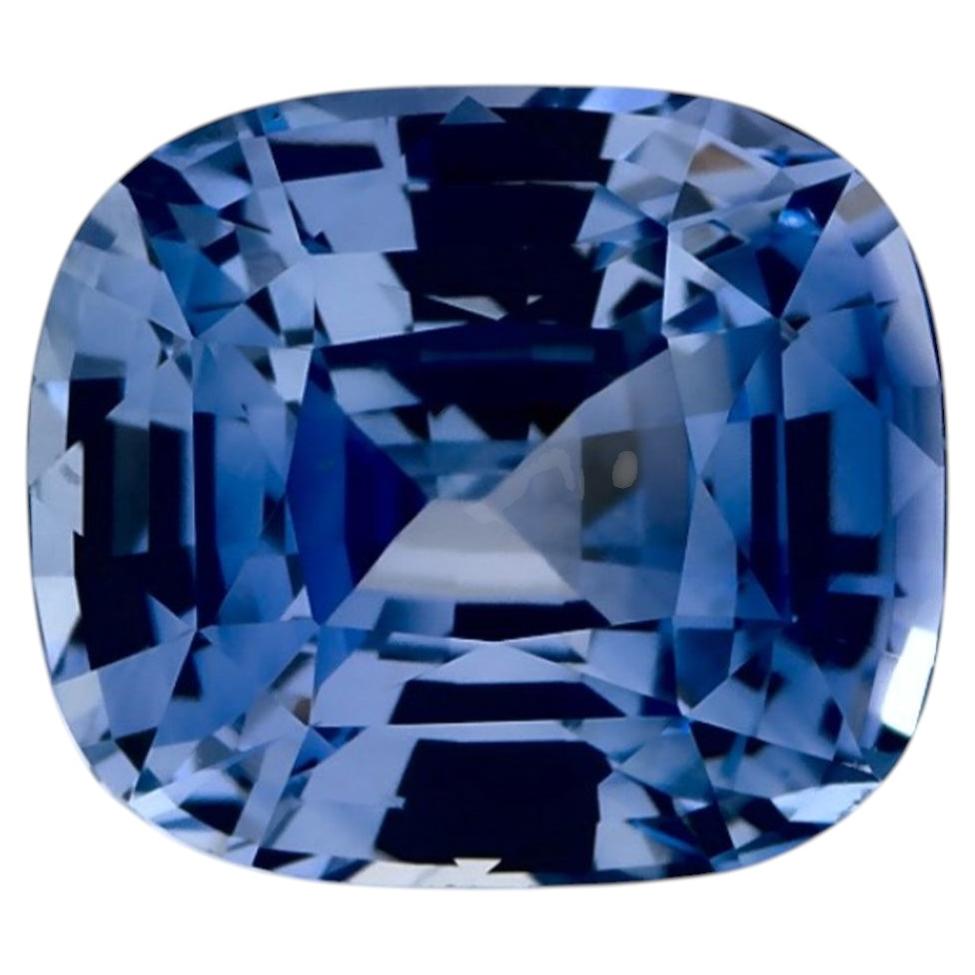 4.24 Karat Blauer Saphir Cushion Loser Edelstein