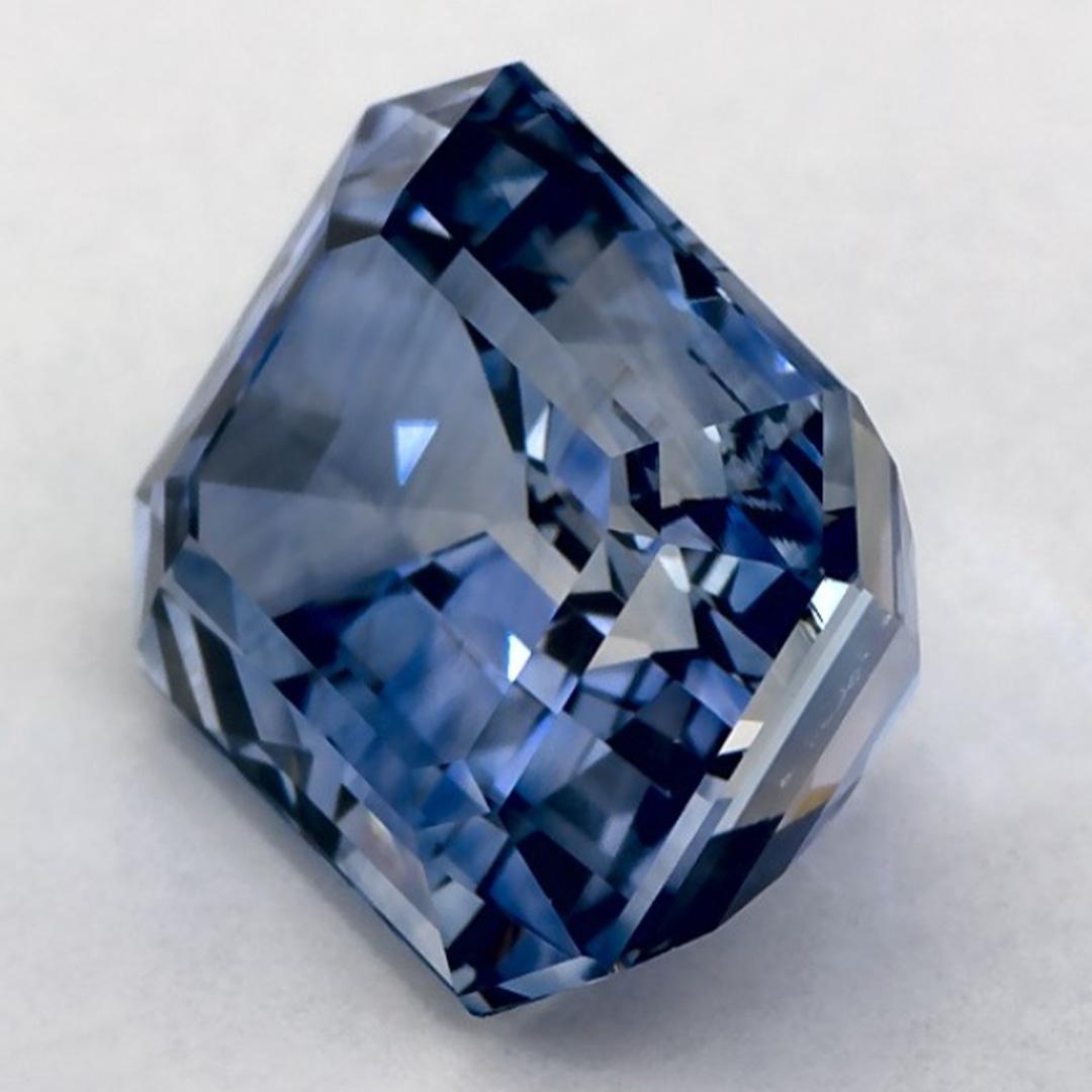 Pierre précieuse taille octogonale saphir bleu 4.24 carat Unisexe en vente