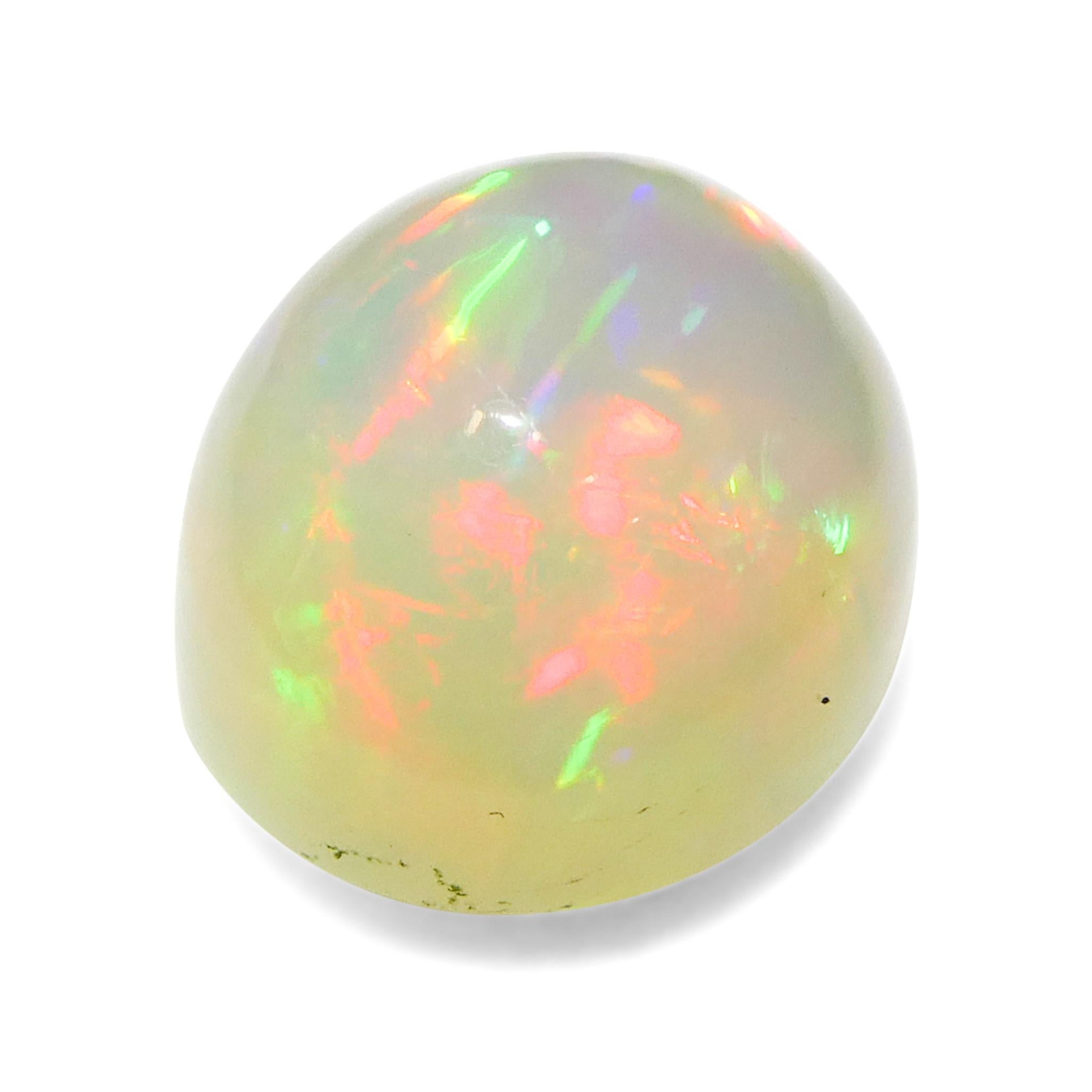 4,24 Karat Oval Cabochon Weißer Welo-Opal aus Äthiopien im Angebot 2