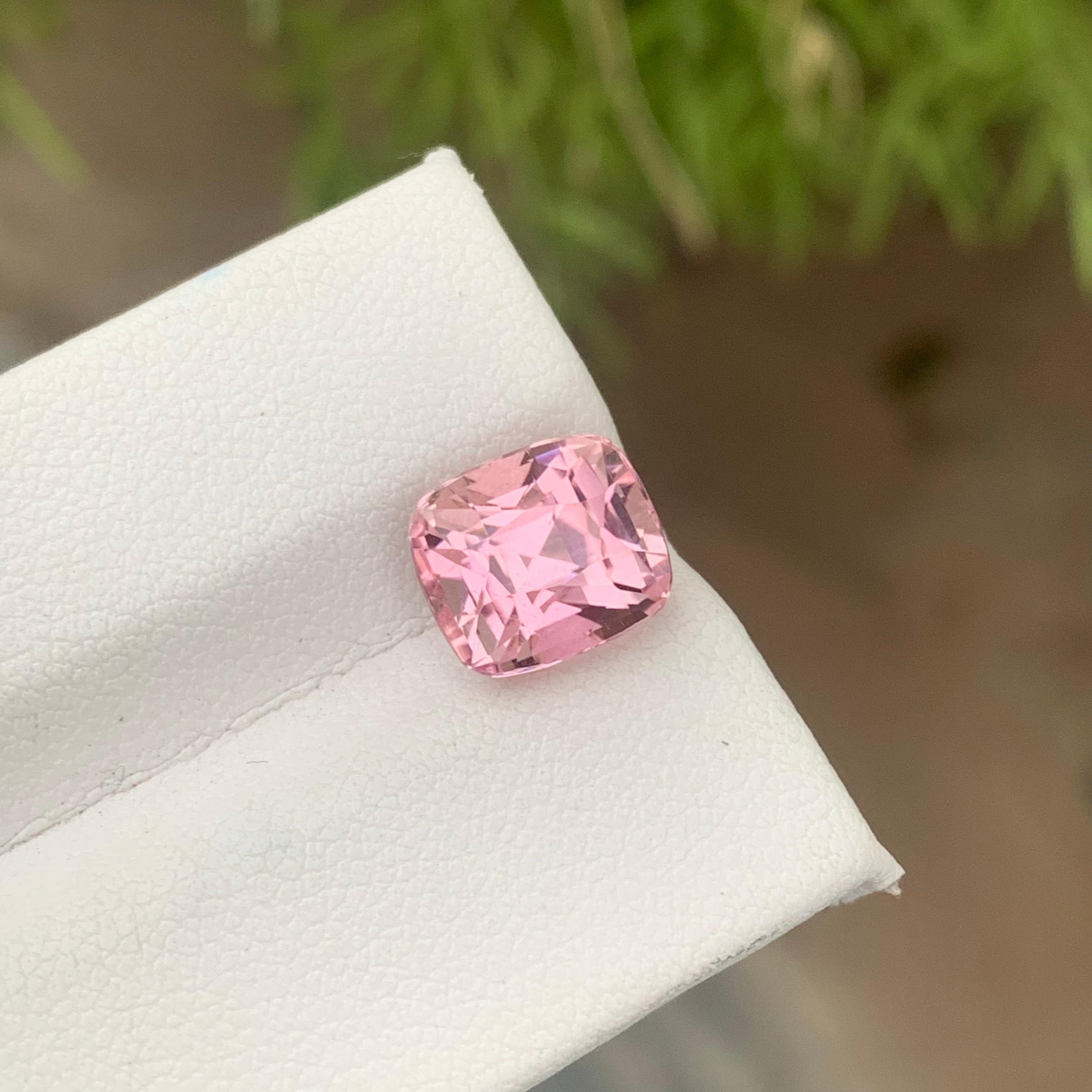Faceted Tourmaline
Weight: 4.25 Carats
Dimension: 9.3x8x8 Mm
Origin: Kunar Afghanistan
Color: Pink
Shape: Mix Cushion
Clarity: Eye Clean
Certificate: On Demand

With a rating between 7 and 7.5 on the Mohs scale of mineral hardness, tourmaline