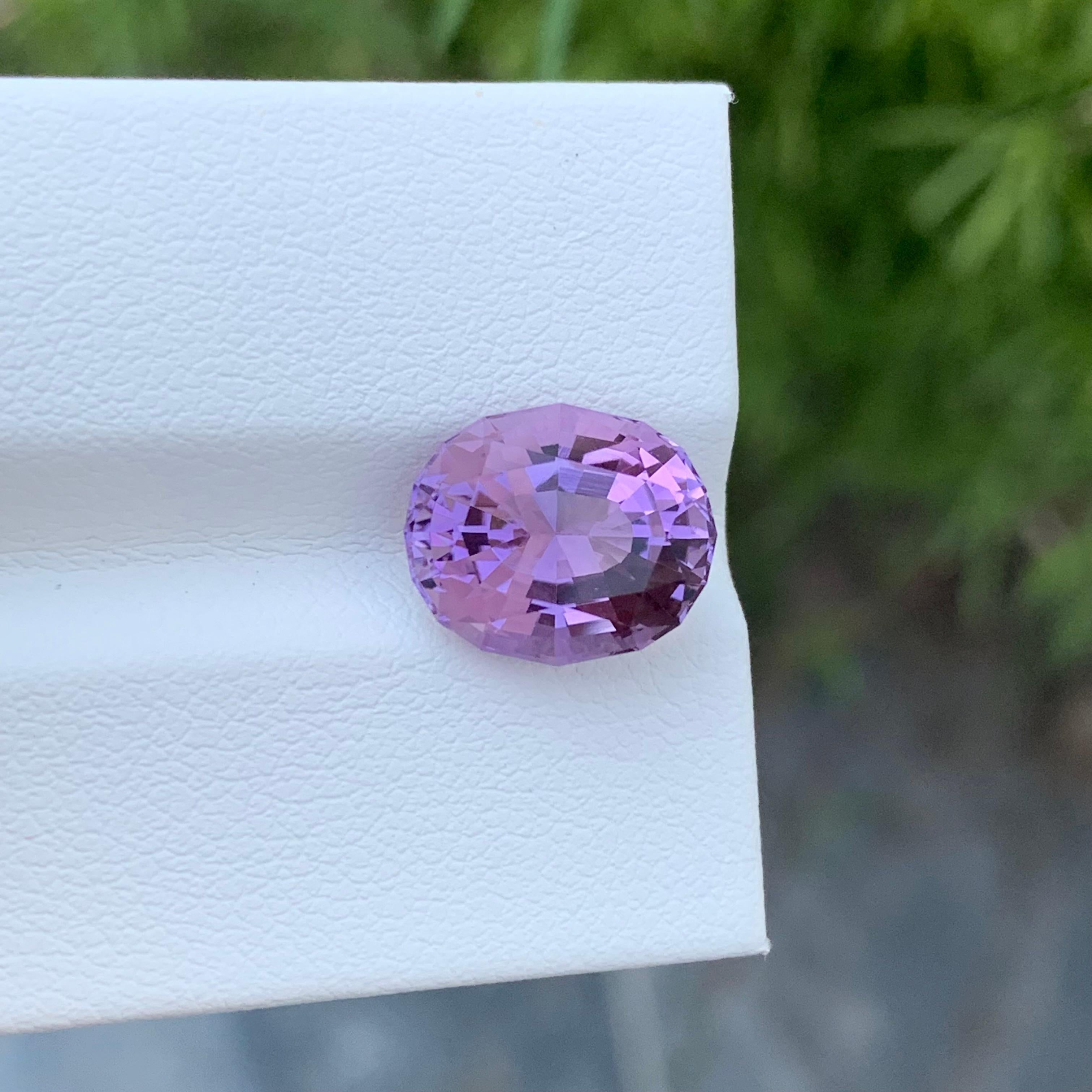 Loose Amethyst
Weight: 4.25 Carats
Dimension: 11.7 x 9.8 x 7 Mm
Colour: Purple
Origin: Brazil
Treatment: Non
Certificate: On Demand
Shape: Oval 

Amethyst, a stunning variety of quartz known for its mesmerizing purple hue, has captivated humans for