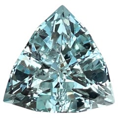 4,25 Quilates Azul Marino Fino Piedra Suelta Aguamarina Corte Trillante Gema Nigeriana