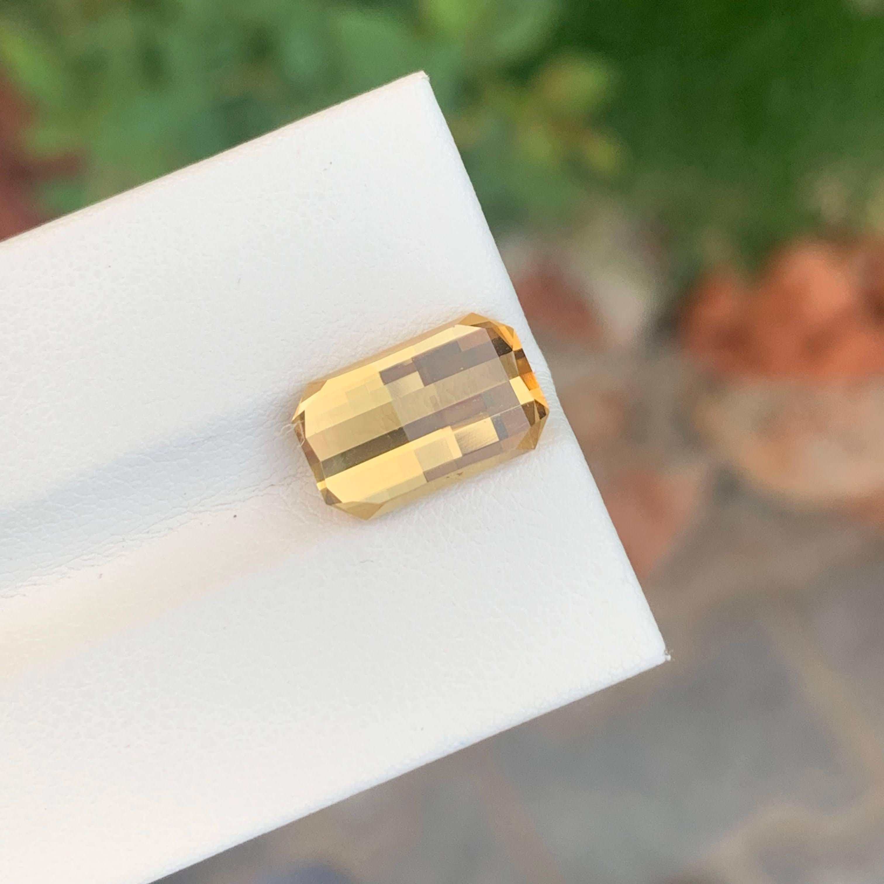 4.25 Carats Natural Loose Orange Citrine Stone Pixel Cut Brazilian Gemstone For Sale 1