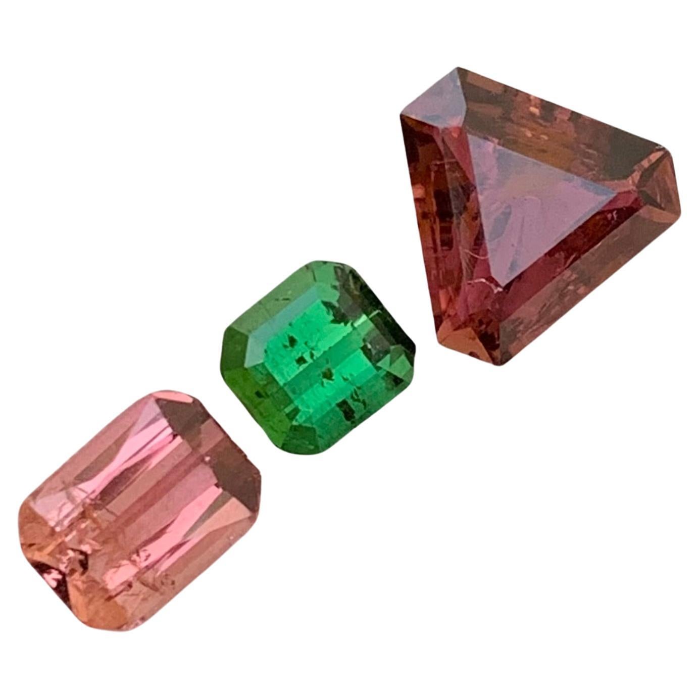 4.25 Carats Natural Loose Tourmaline Pieces For Jewellery Making  For Sale