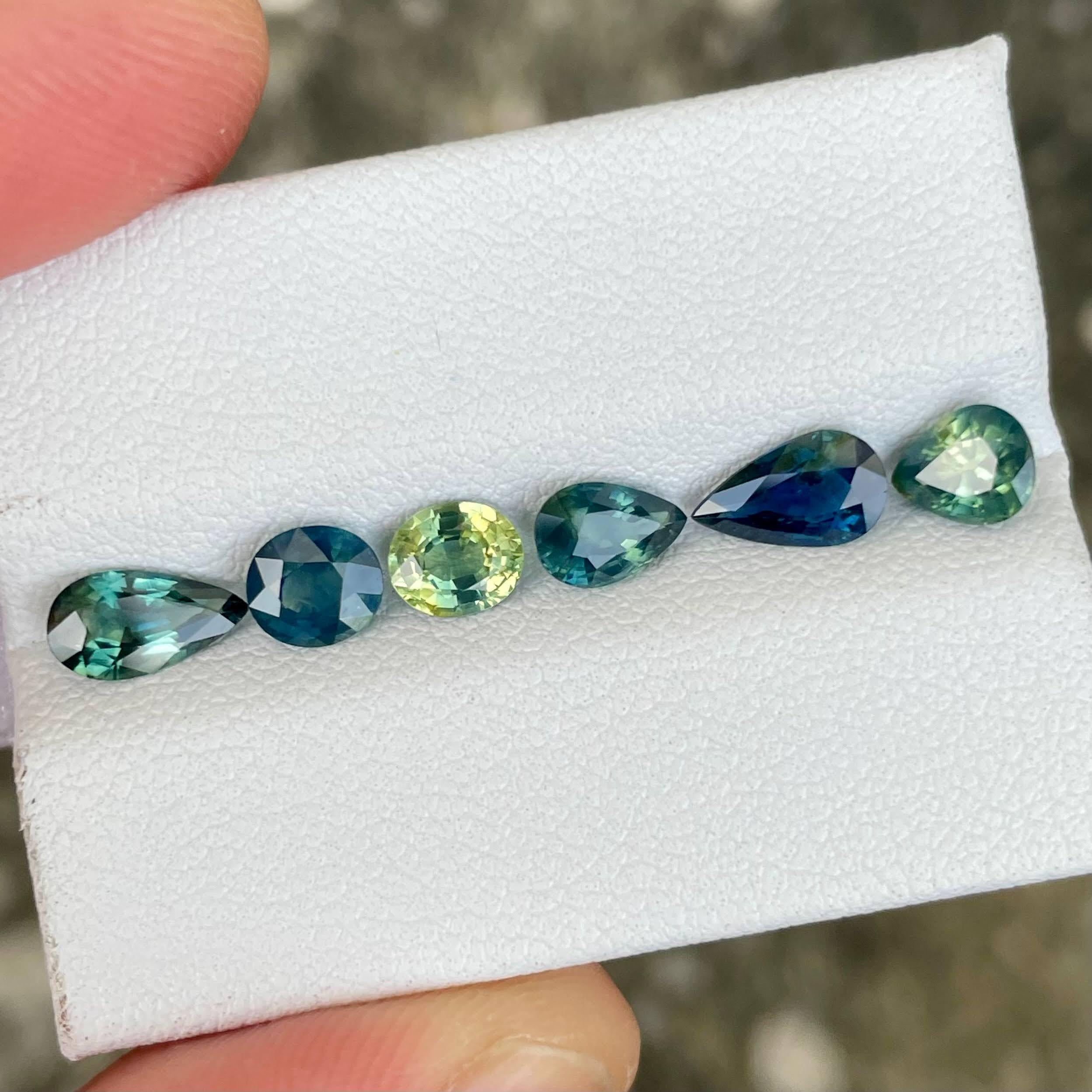Weight 4.25 carats 
No of pieces 06
Treatment heated
Origin Madagascar 
Clarity VVS 



This stunning lot consists of  6 multi colored sapphire gemstones with a total carat weight of 4.25 carats. These gemstones originate from the gem-rich lands of
