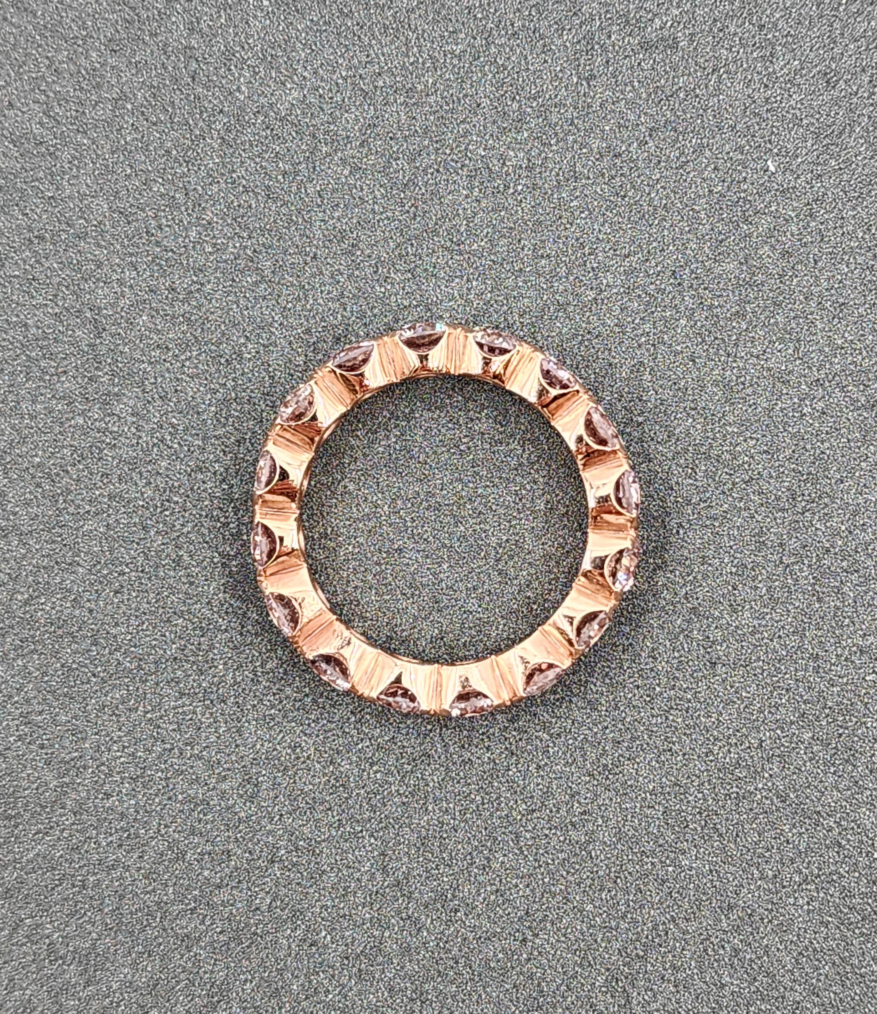 4.25 ct Certified Natural Pink Diamond Eternity Band For Sale 3