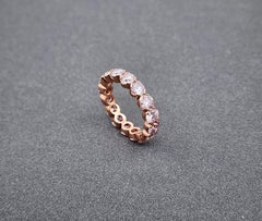 4,25 ct zertifizierte natürliche Pink Diamond Eternity Band