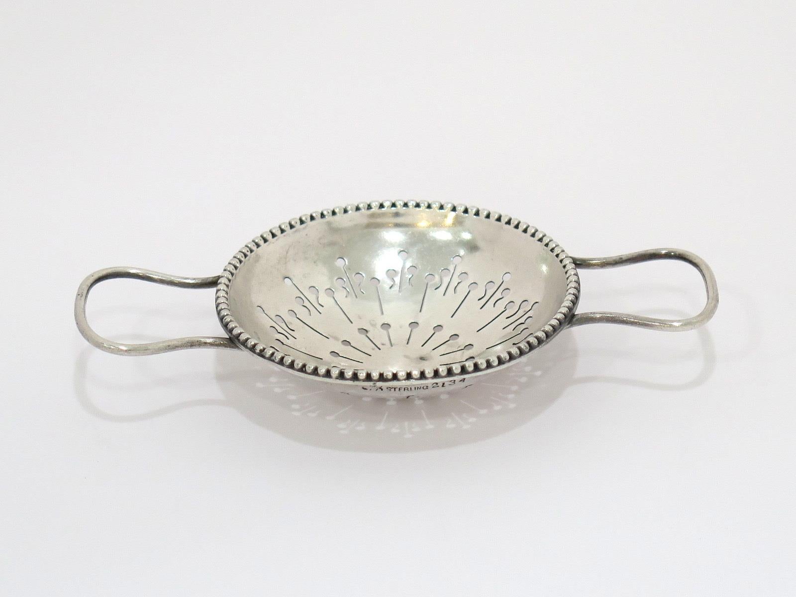 American Sterling Silver Whiting Antique Tea Infuser