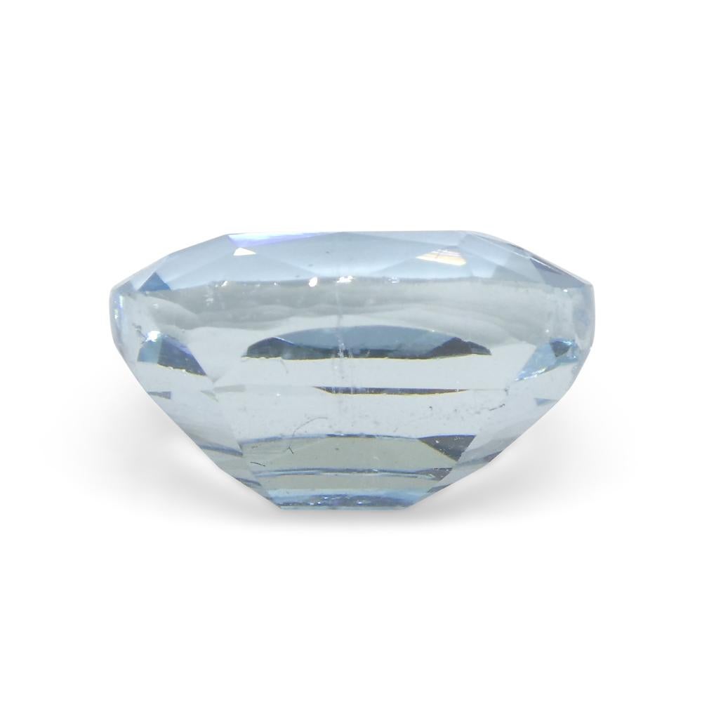 4.25ct Cushion Blue Aquamarine from Brazil For Sale 5