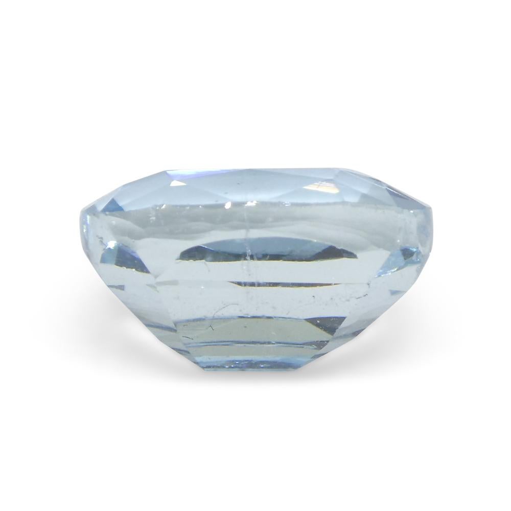 Aigue-marine bleue coussin de 4.25ct du Brésil en vente 5