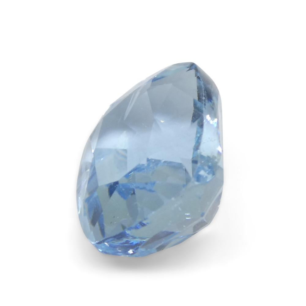 4.25ct Cushion Blue Aquamarine from Brazil For Sale 6