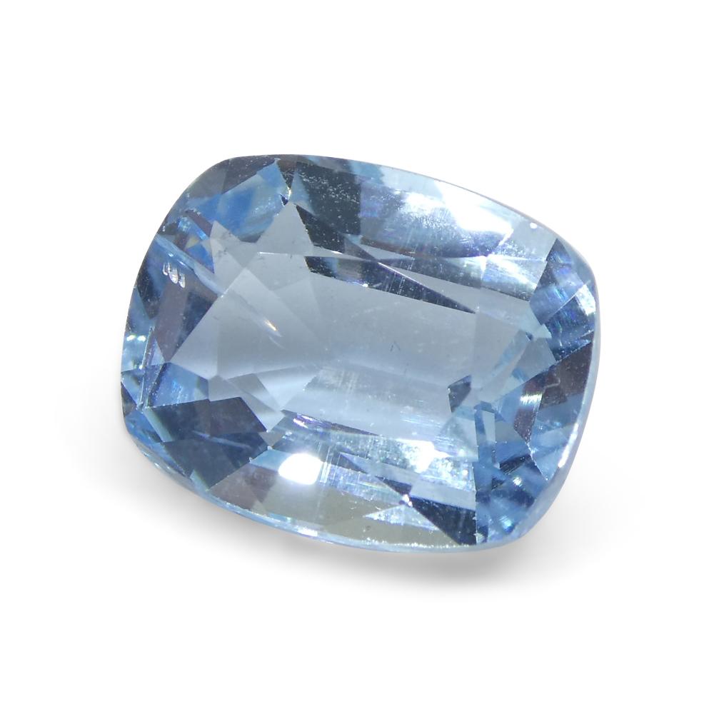4.25ct Cushion Blue Aquamarine from Brazil For Sale 7