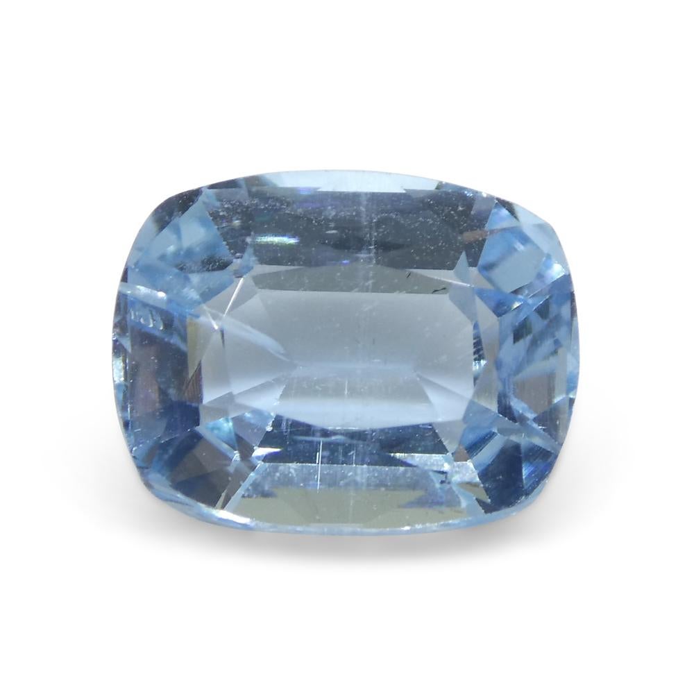 4.25ct Cushion Blue Aquamarine from Brazil For Sale 8