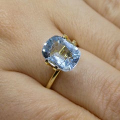 4.25ct Cushion Blue Aquamarine from Brazil