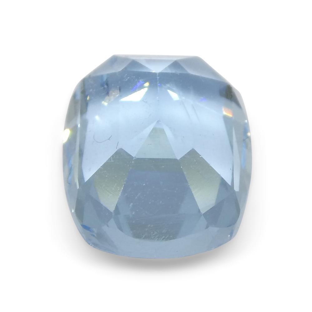 4.25ct Cushion Blue Aquamarine from Brazil For Sale 2