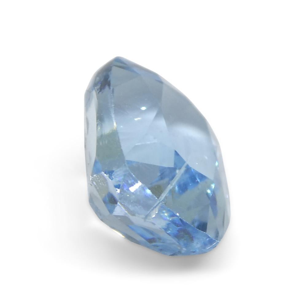 4.25ct Cushion Blue Aquamarine from Brazil For Sale 4