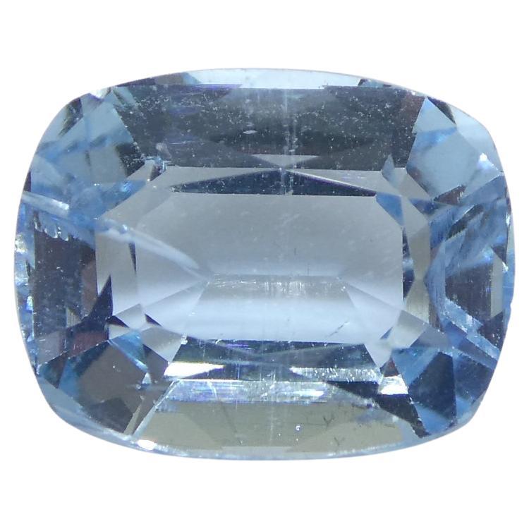 4.25ct Cushion Blue Aquamarine from Brazil For Sale