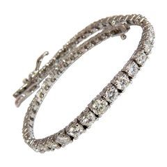 4.26 Carat Natural Diamonds Graduated Tennis Bracelet 18 Karat F/G VS*