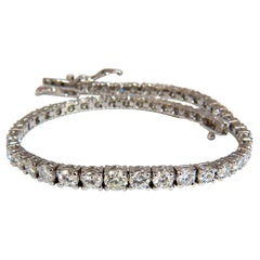 Bracelet tennis gradué en or 18 carats avec diamants naturels de 4,26 carats F/G VS