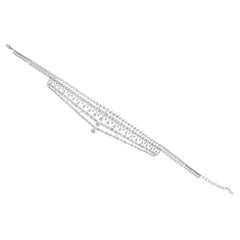42.61 Carat Natural Diamond Choker Necklace in 18K White Gold Statement Jewelry