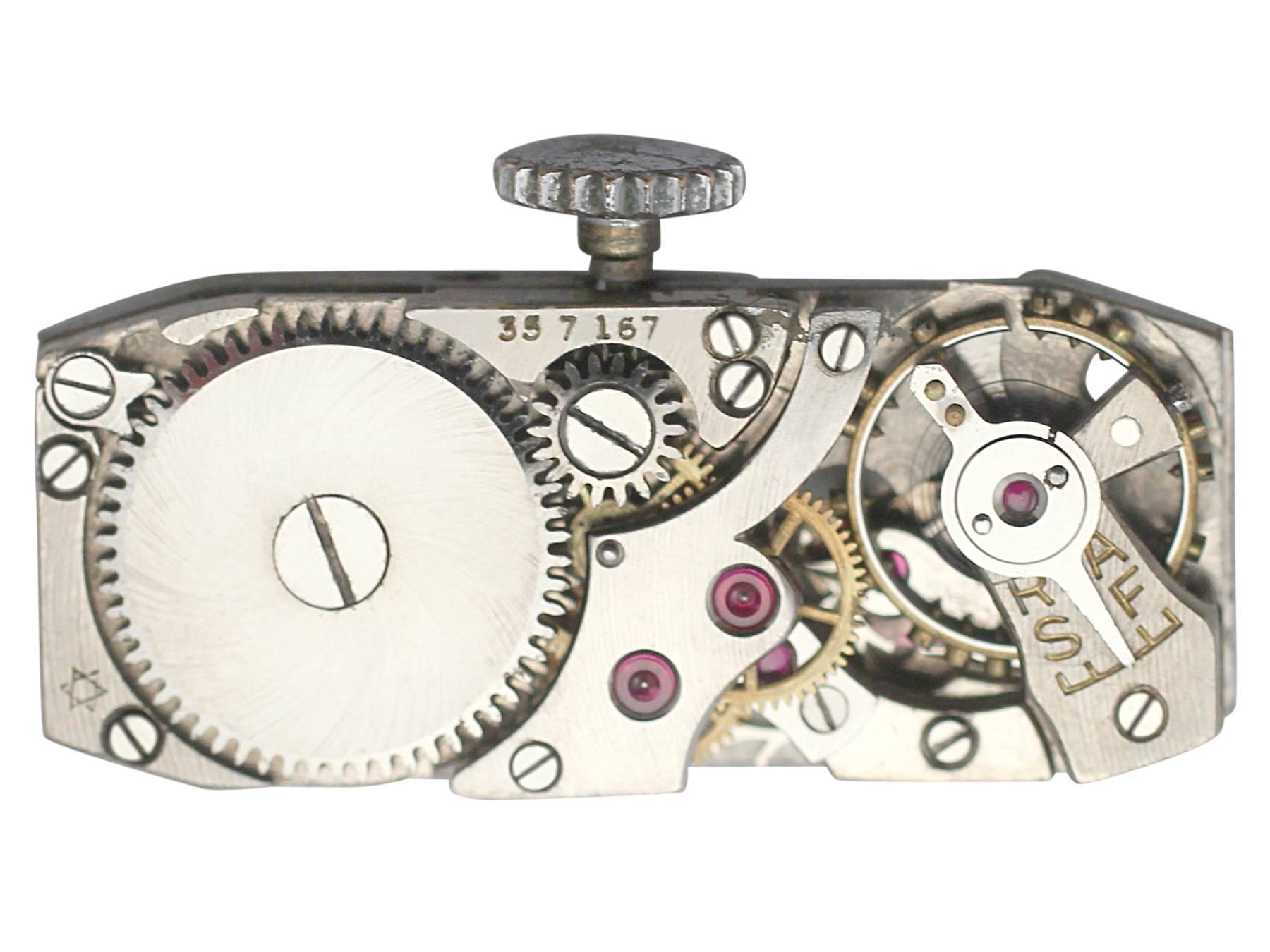 4.26Ct Diamond & Platinum Cocktail Watch - Art Deco Style - Antique Circa 1930 6
