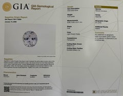 4.26ct GIA Certified Ceylon Light Purple Lilac Sapphire Diamond Platinum Pendant