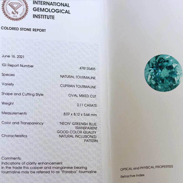 Cert. 4.27 Ct Neon Paraiba Tourmaline Boucles d'oreilles Halo en diamant blanc et rose 6