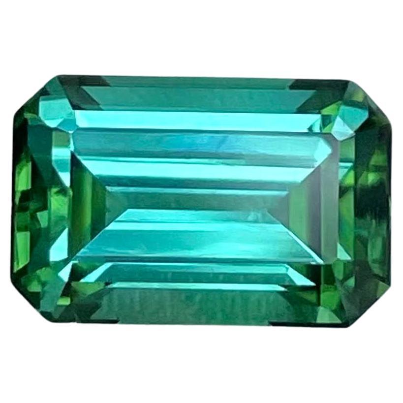 4.27 Carats Greenish Blue Tourmaline Stone Cushion Cut Natural Afghani Gemstone For Sale